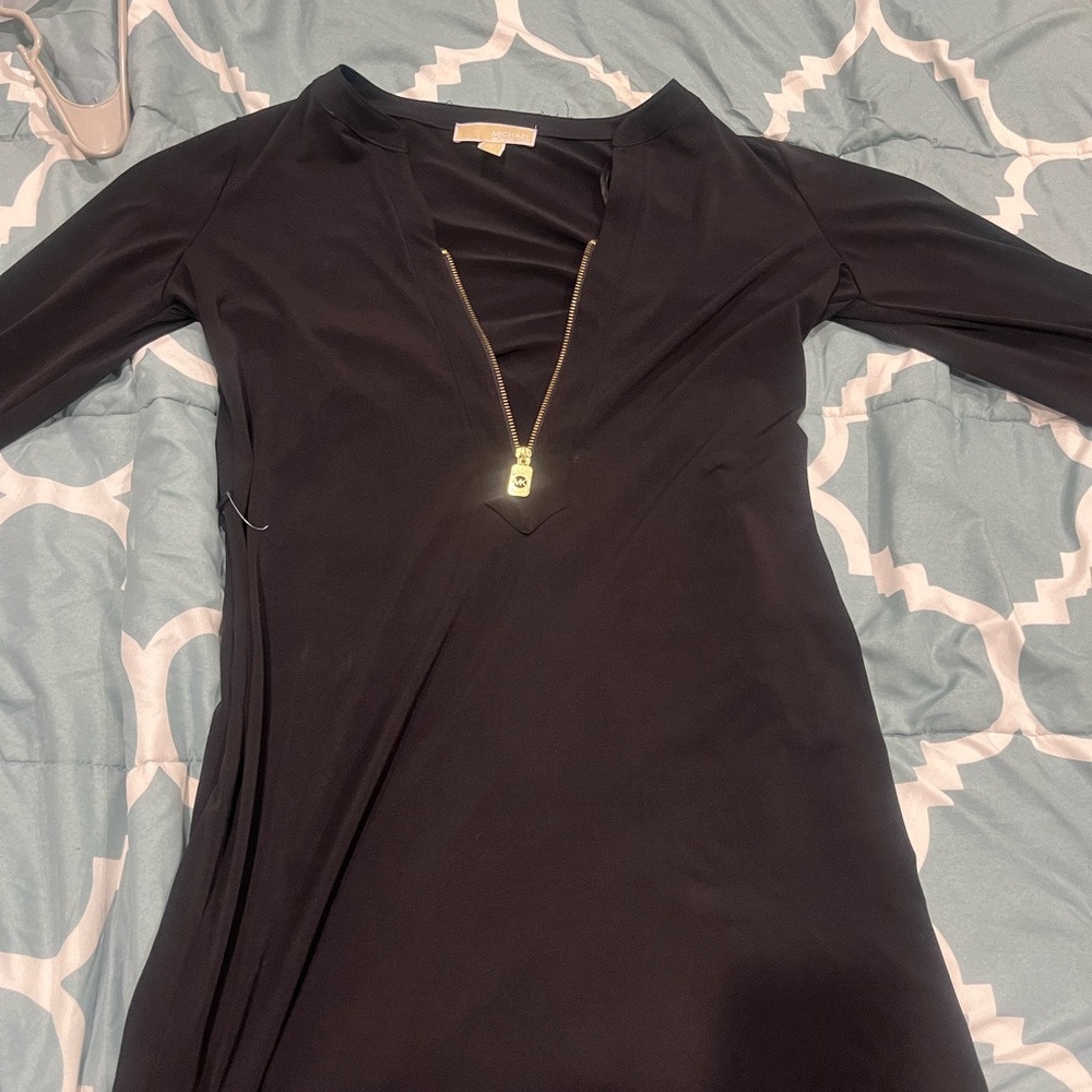 Michael Kors Black Dress with Gold Accent